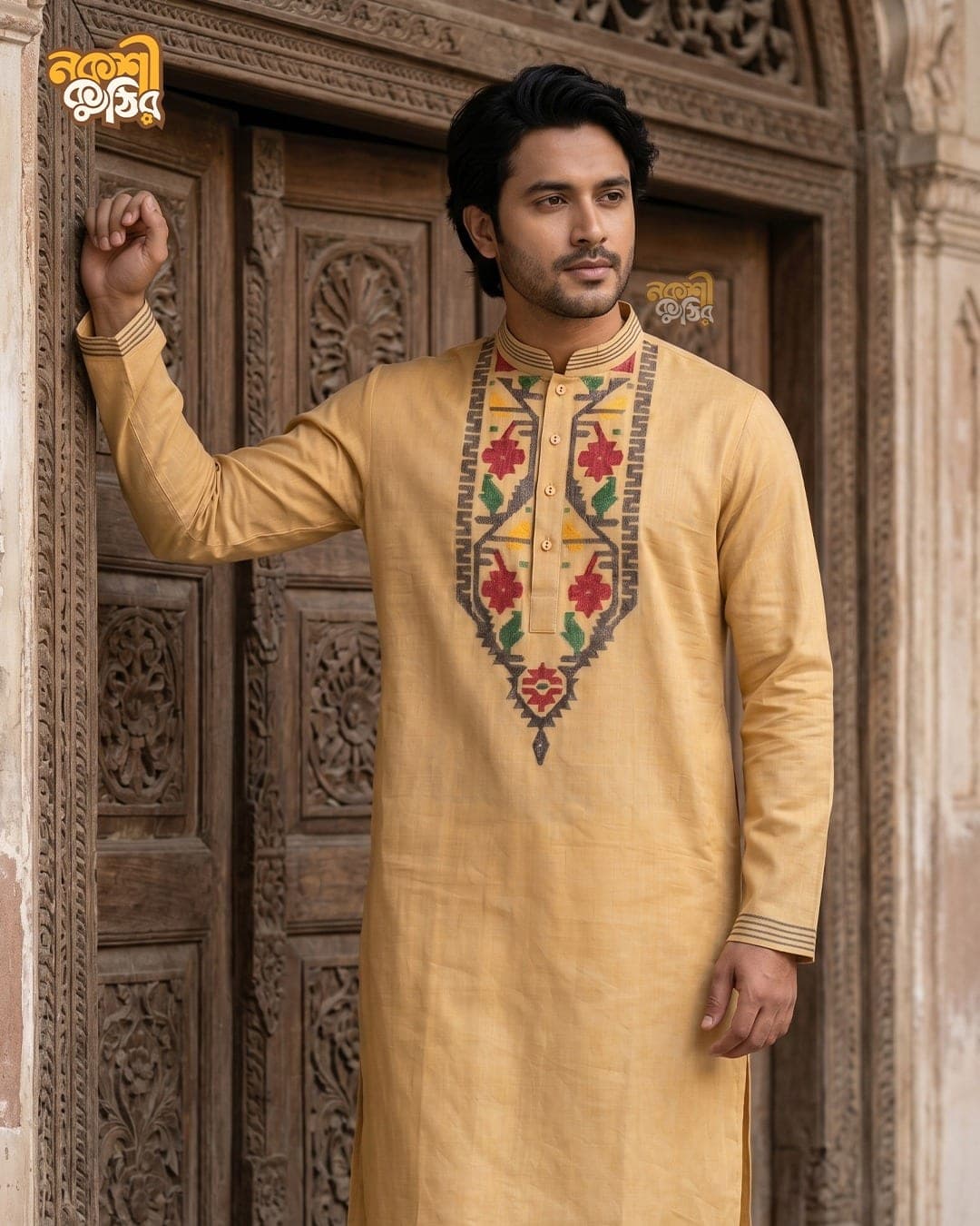 রেগুলার জামদানি পাঞ্জাবি — হলুদ — গ্যালারি
