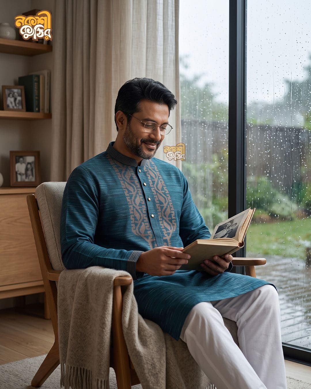 রেগুলার জামদানি পাঞ্জাবি — ময়ূরকণ্ঠী — গ্যালারি