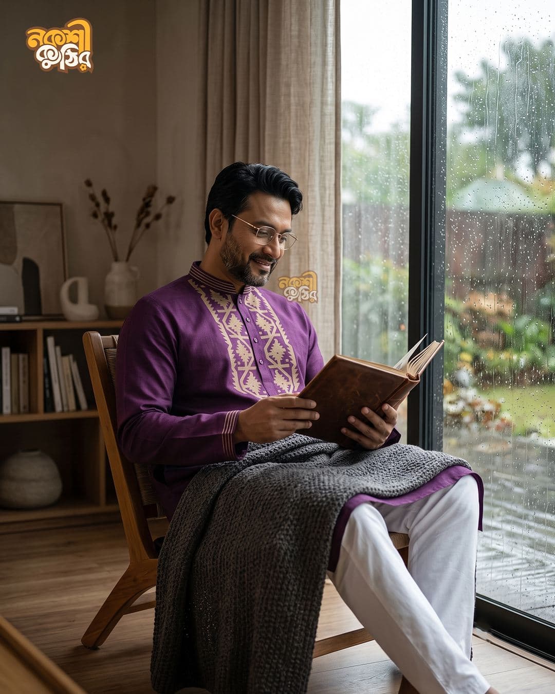 রেগুলার জামদানি পাঞ্জাবি — জাম কালার (গোল্ডেন ঐতিহ্যবাহী কারুকাজ) — গ্যালারি